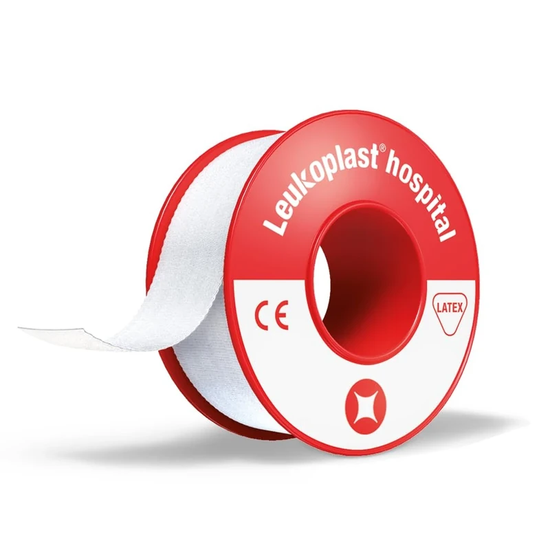 Leukoplast Hospital Tape - For Securing Dressings and Traction Bandages - Thermostable - White, 1.25cm x 9.2m, Pack of 24