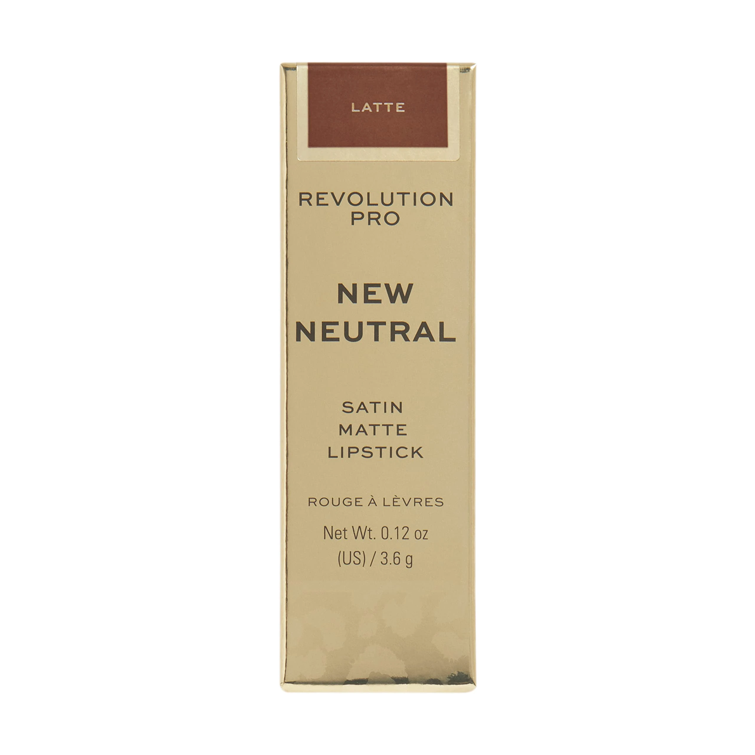 Revolution Pro, New Neutral, Satin Matte, Lipstick, Latte, 3.6g