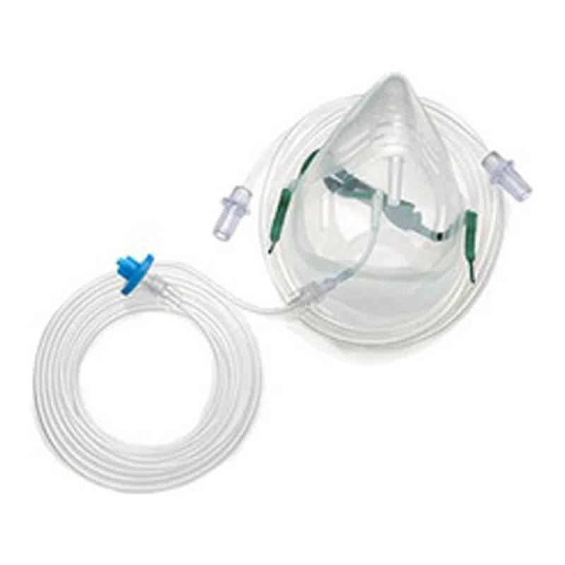 Intersurgical 1143015 Sentri EcoLite Adult Medium Concentration Oxygen Mask with CO2 Monitoring Line, Filter and 2.1m Tube, Pack of 30