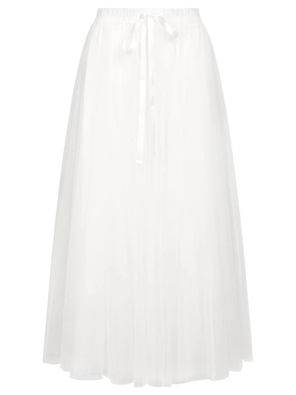 ApartFashion Women's Tulle Skirt, Cream, 8 - Image 1