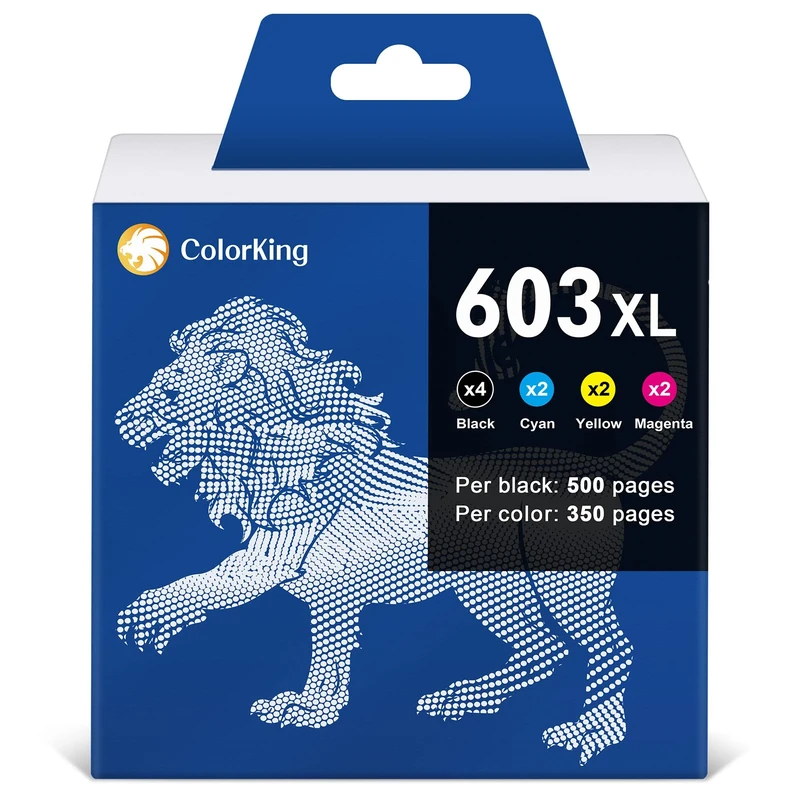 ColorKing Compatible Ink Cartridge Replacement for Epson 603XL for Workforce WF-2810 WF-2830 WF-2835 WF-2850 XP-2100 XP-2105 XP-3100 XP-3105 XP-4100 XP-4105 (4Black, 2Cyan, 2Yellow, 2Magenta)