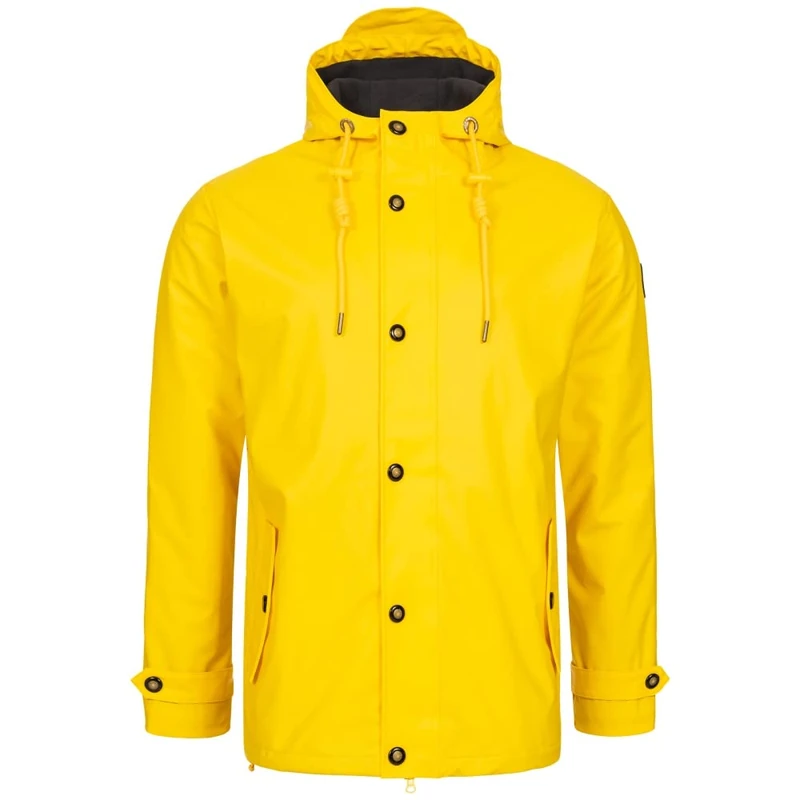 DEPROC-Active Men's Ankerglut Anchor Glute Travel Rain Jacket, Yellow, S