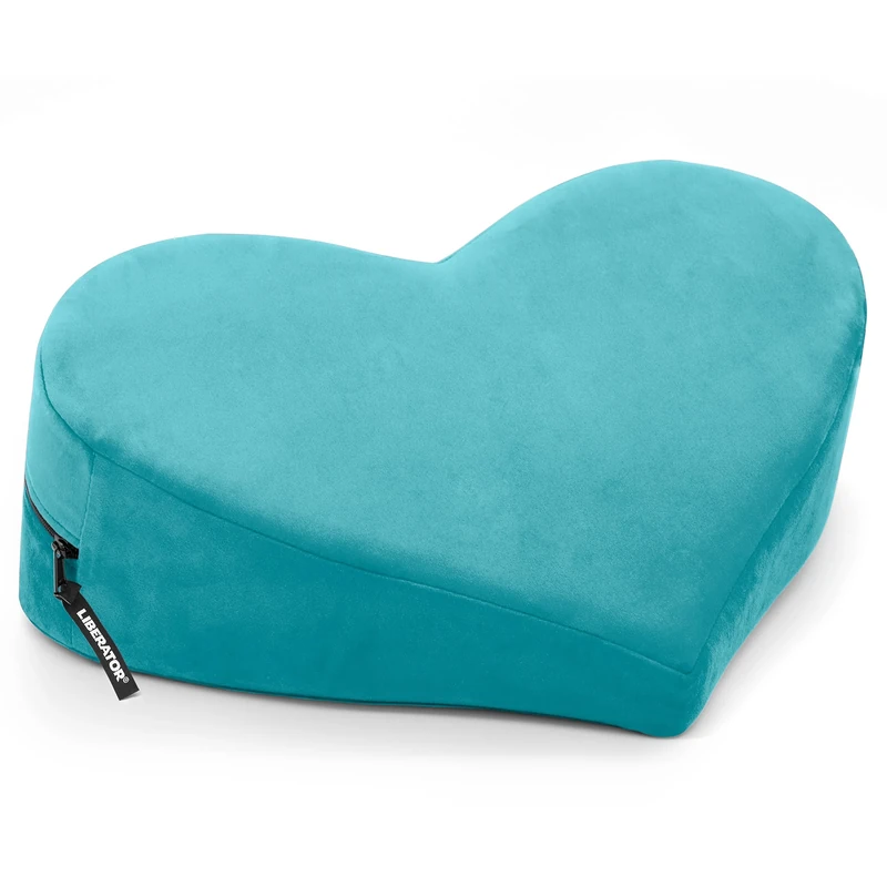 Liberator Heart Wedge Sensual Positioning Pillow - Microvelvet, Blue 14088
