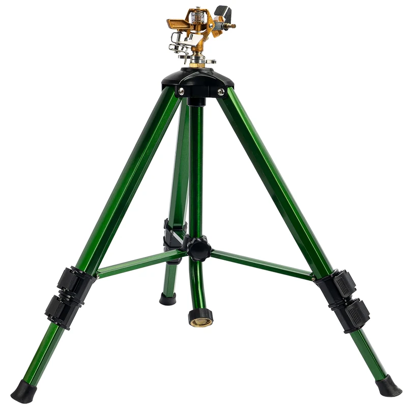 Hourleey Heavy Duty Brass Impact Sprinkler with Tripod Base