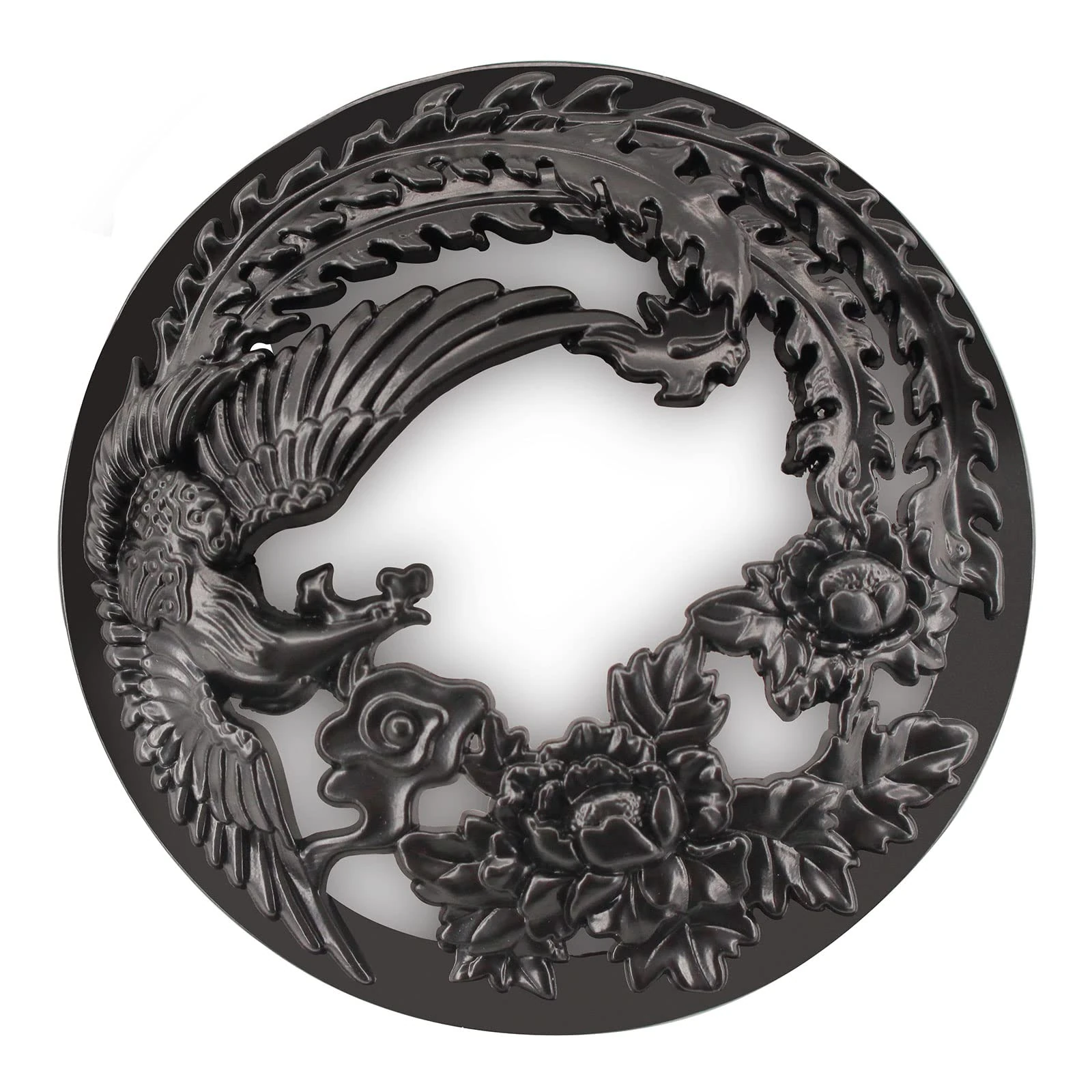 Hion Scented Candle Topper Illuma Lid Jars Cover Shade Sleeves, Help Burn More Evenly, Candle Accessories Decorations Increases Atmosphere Party Gifts for Women(Phoenix Black)