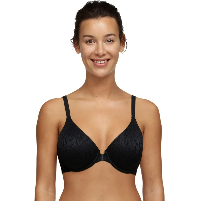 Chantelle Women's Norah Full-Coverage Front Closure Bra Molded, Black, 34DD