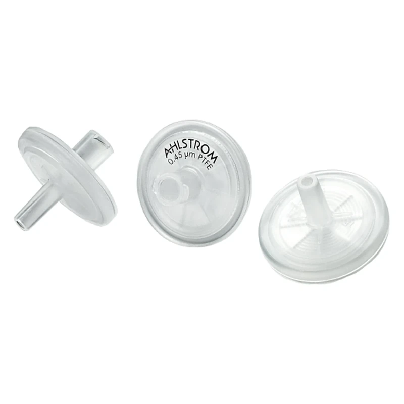 neoLab 8-7083 Ahlstrom Polytetrafluoroethylene/Polypropylene ReliaPrep Syringe Attachment Filter, Non-Sterile, Luer Cone Female, 0.22 µm Pore Size, Outer Diameter 25 mm, Transparent, Pack of 50