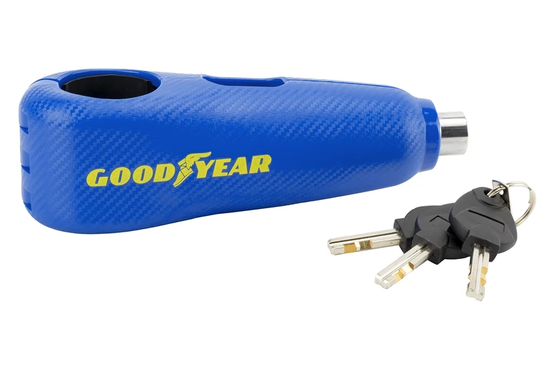 Goodyear Anti-Theft Device for Motorcycle Lever with Alarm 120dB Blue - Image 1