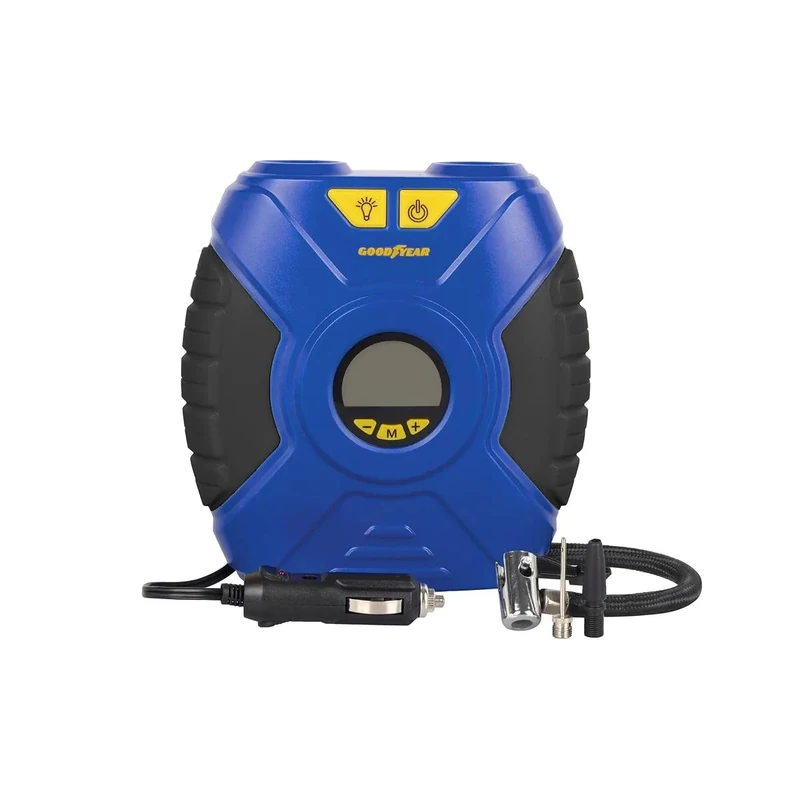 Goodyear 90 PSI 10 Amp Digital Compressor with 12V Connector Fast Inflation in 6.5 minutes. - Image 1