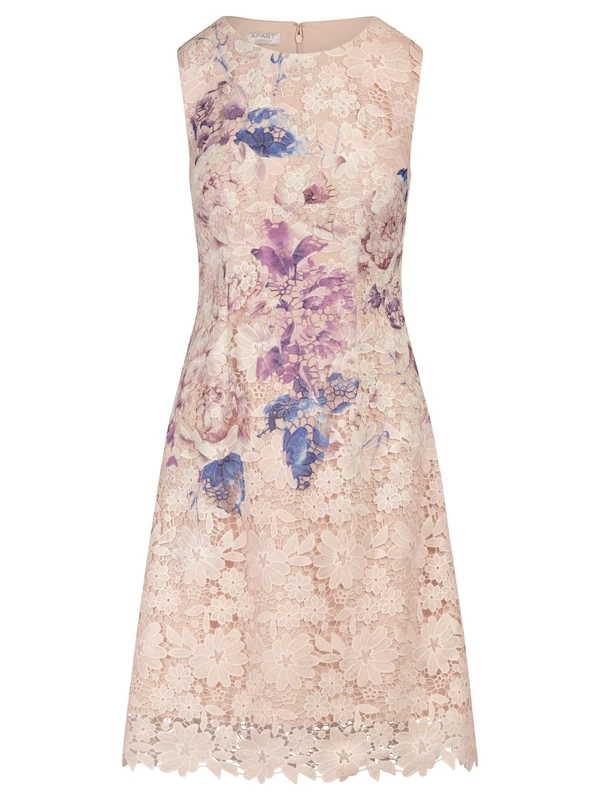 ApartFashion Women's Lace Dress, Light Pink/Multicoloured, 8