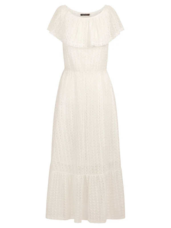 ApartFashion Women's Maxi lace Dress, Cream, 14 - Image 1
