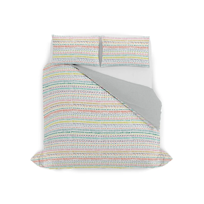 Italian Bed Linen Watercolor Duvet Cover Set, 19, Double