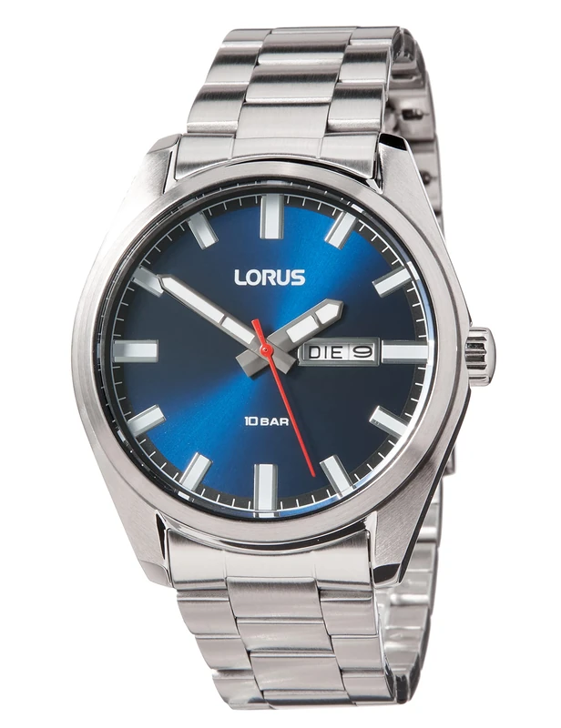 Lorus RH349AX9 Men's Analogue Quartz Watch with Metal Strap, Blue, Bracelet