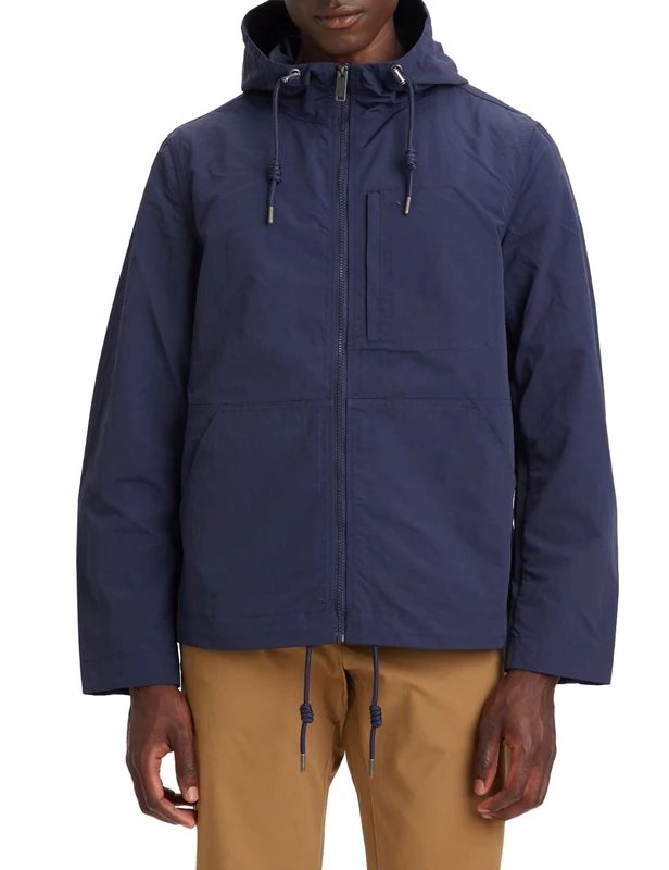 Dockers Men's Recycled Sail Nylon Parka, Blazer Navy, S