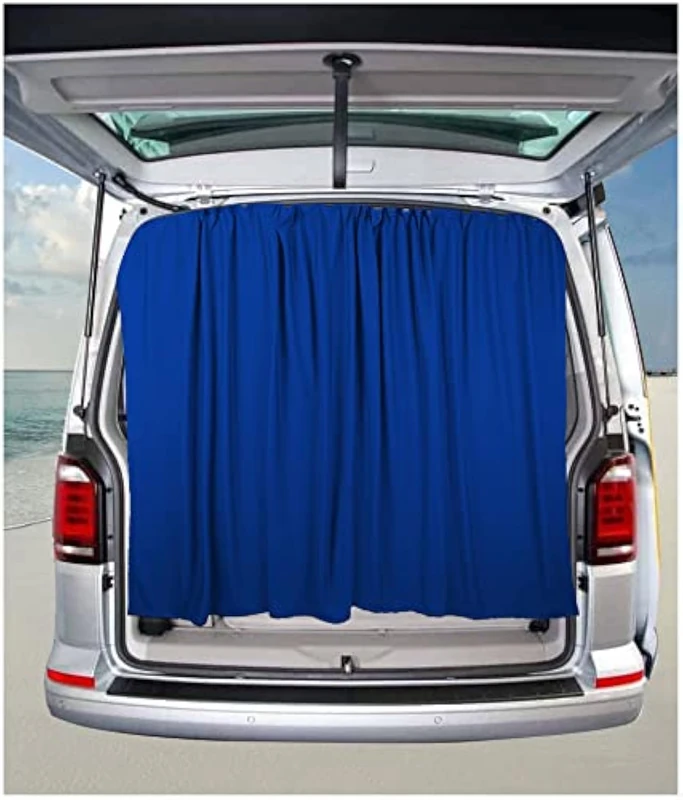 BREMER SITZBEZÜGE Tailgate Double Door Boot Cover Sun Protection Curtains Compatible with Mercedes Vito W638 W639 W447 in Blue
