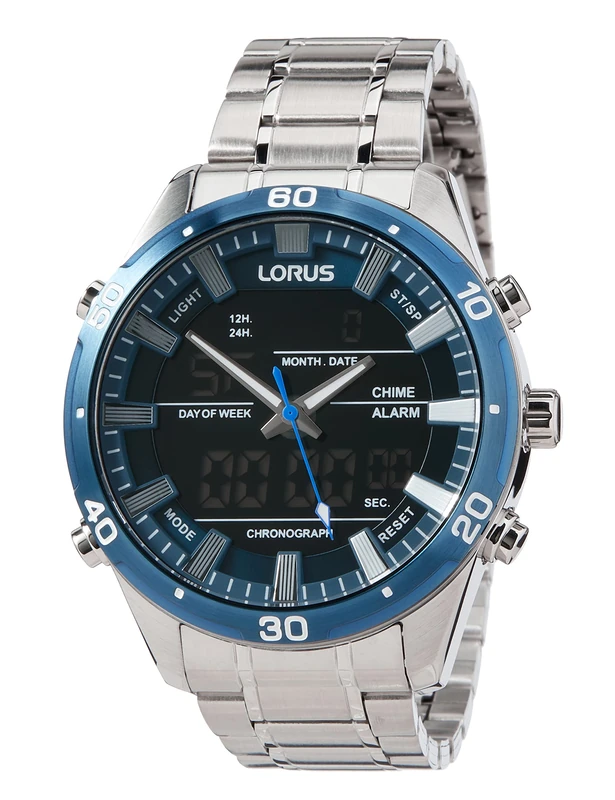 Lorus RW647AX9 Men's Analog-Digital Quartz Watch with Metal Strap