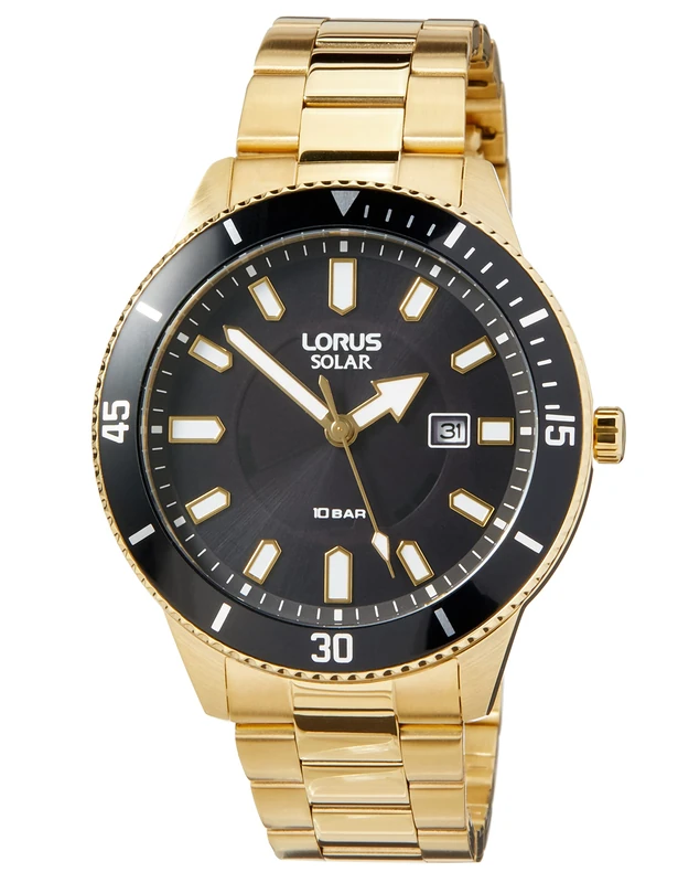 Lorus RX308AX9 Men's Analogue Quartz Watch with Metal Strap, Gold, Bracelet