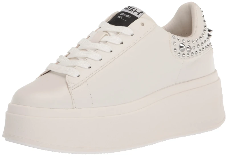Ash Women's Moby Studs Sneaker, White/White, 5 UK - Image 1