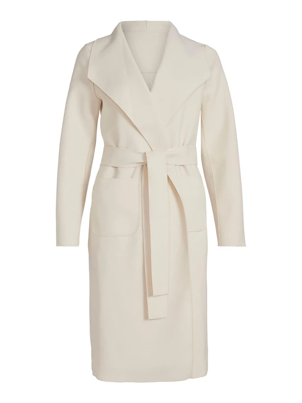 Vila Womens Juice Wrap Coat Birch L - Image 1