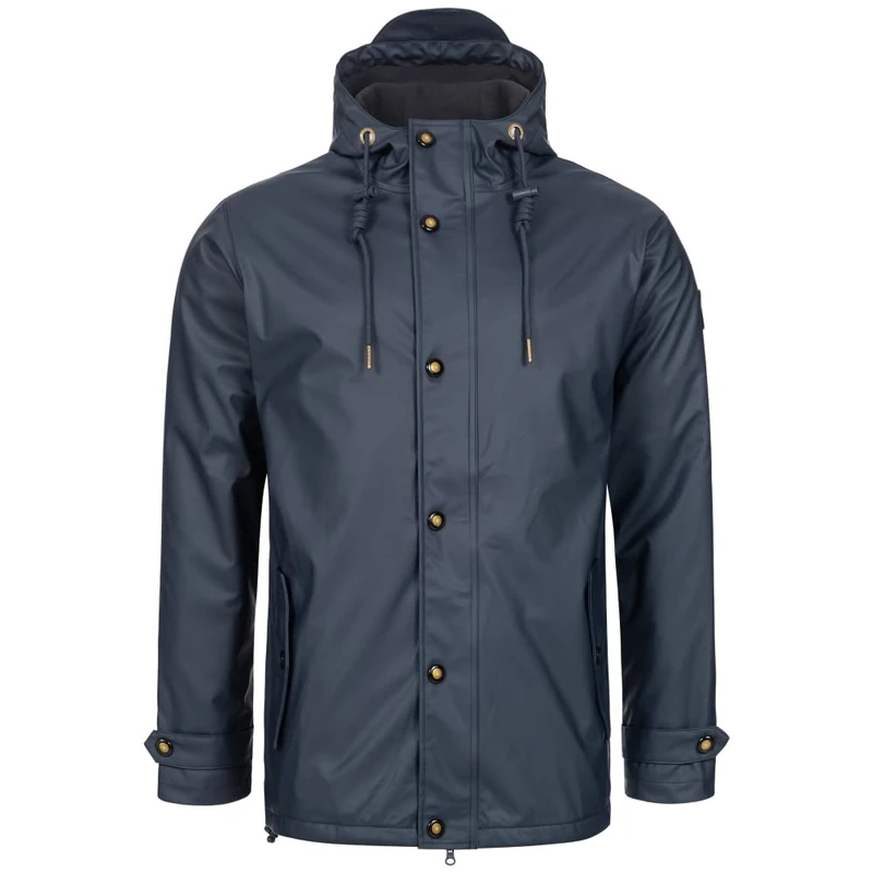 DEPROC-Active Men's Ankerglut Rain Jacket #Ankerglutreise, Navy, XXL