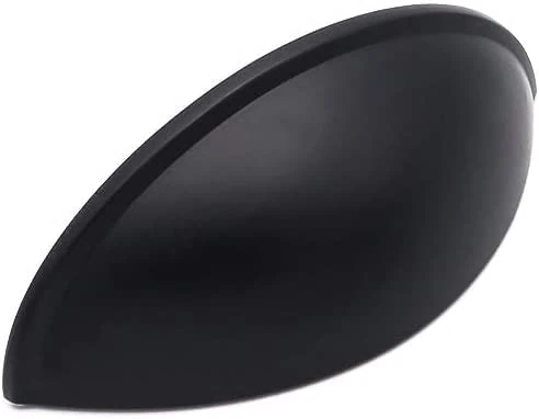 LONTAN 20 Pack Black Cup Handles 76mm Hole Centers 3 Inch Cup Cupboard Handles Suitable for Cabinets and Drawers in Bedrooms, Kitchens, Study Rooms, and Living Rooms, Zinc Alloy