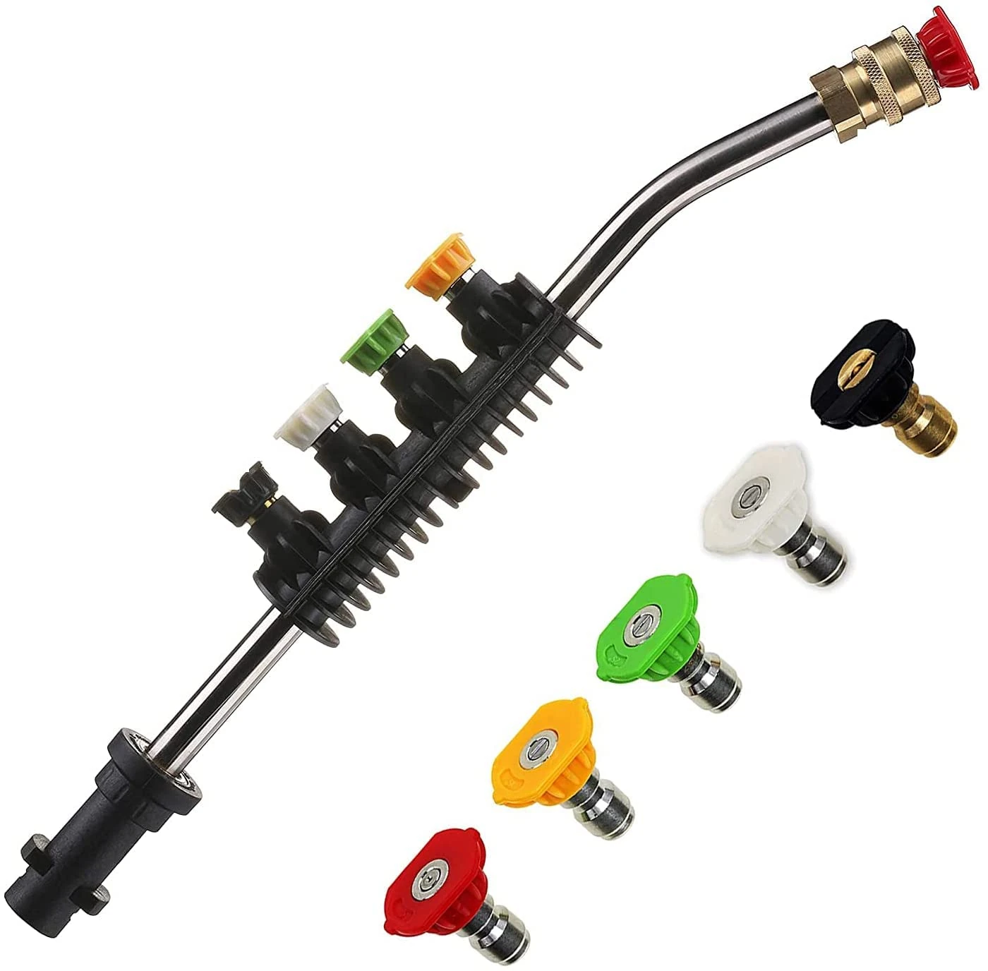 OHAYORI Dirt Blaster Power Lance for Karcher K2 K3 K4 K5 K6 K7, Jet Wash Extension Wand with 5 Replacement Nozzles, Pressure Washer Gun Accessory Spray Lance, Gutter Rod Cleaner Attachment for Car