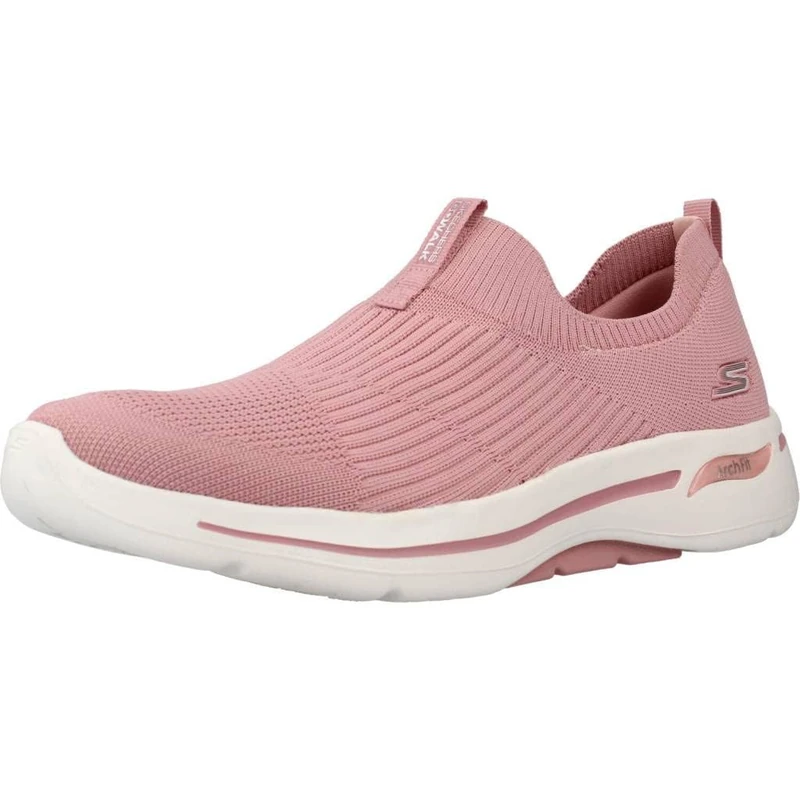 Skechers Womens Go Walk Arch Fit - 124409 Sneaker, Light Pink, 5 UK