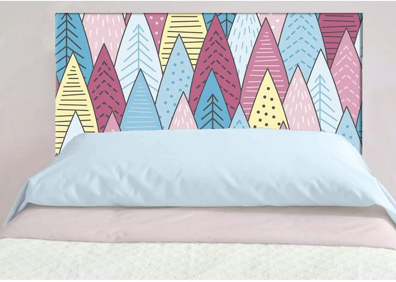 Oedim Headboard Bed PVC Coloured Pines, 150 x 60 cm, Pegasus, Multicoloured, 150x60cm