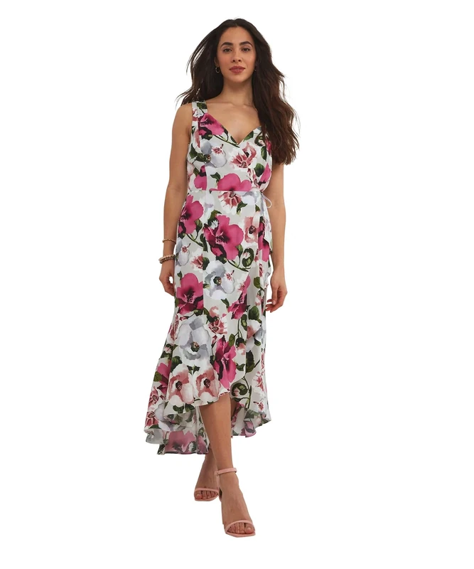 Joe Browns Women's Sleeveless Floral Ocassion Dress Casual Night, Multi, 6