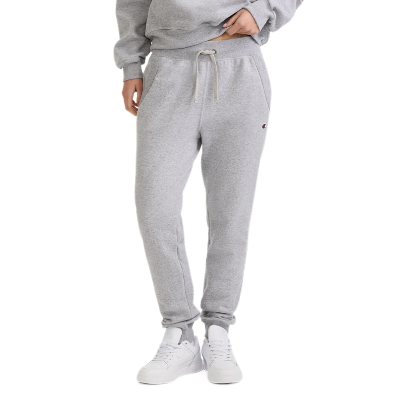 Champion Women's, Powerblend, Fleece Joggers, Comfortable Pants, 29" (Plus Track, Oxford Grey, S