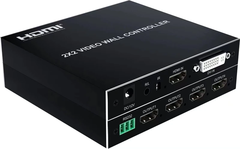 Fashion Swallows 2x2 TV Wall Controller Bezel Adjustment 180° Flip 1x2 2x2 Loop Switch 1x3 3x1 1x4 4x1 Screen Stitching Processor Video Splicer