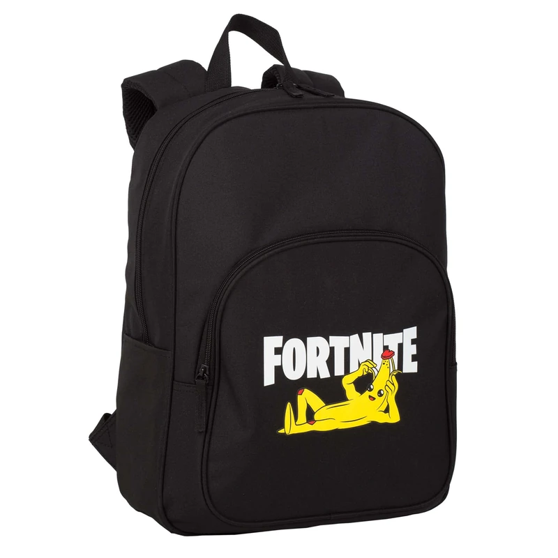 FORTNITE Crazy Banana School Bag - Main Compartment and Front Pocket - Trolley Adaptable - Includes Computer Holder - Padded Back and Shoulder Straps - 41 x 30.5 x 12 cm - Toybags