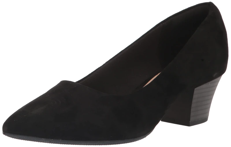 Clarks Women's Teresa Step Pump, Black Suede, 6.5 UK