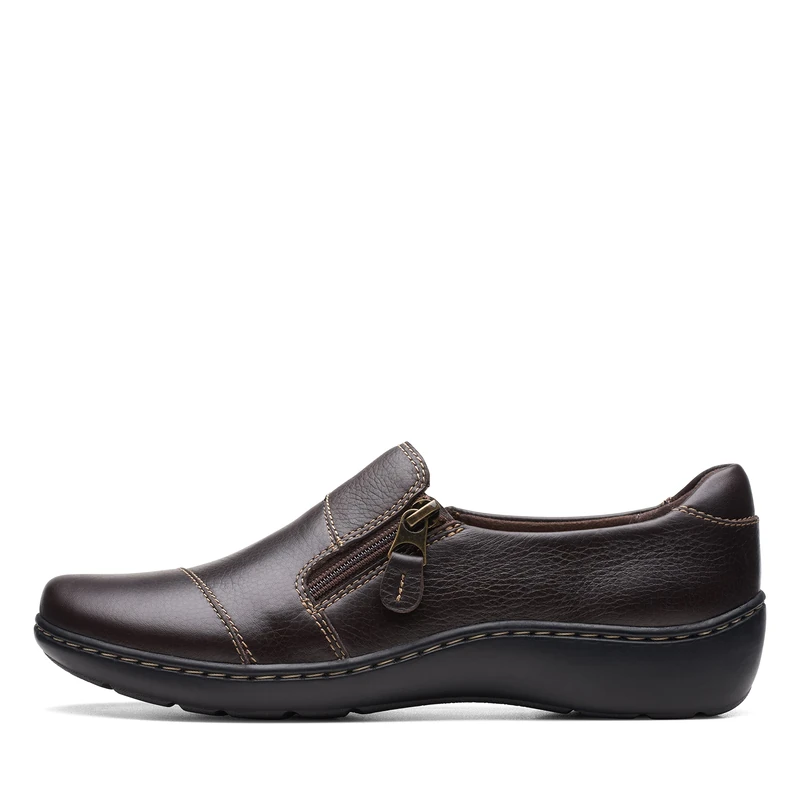 Clarks Women's Cora Harbor Loafer, Dark Brown, 3.5 UK