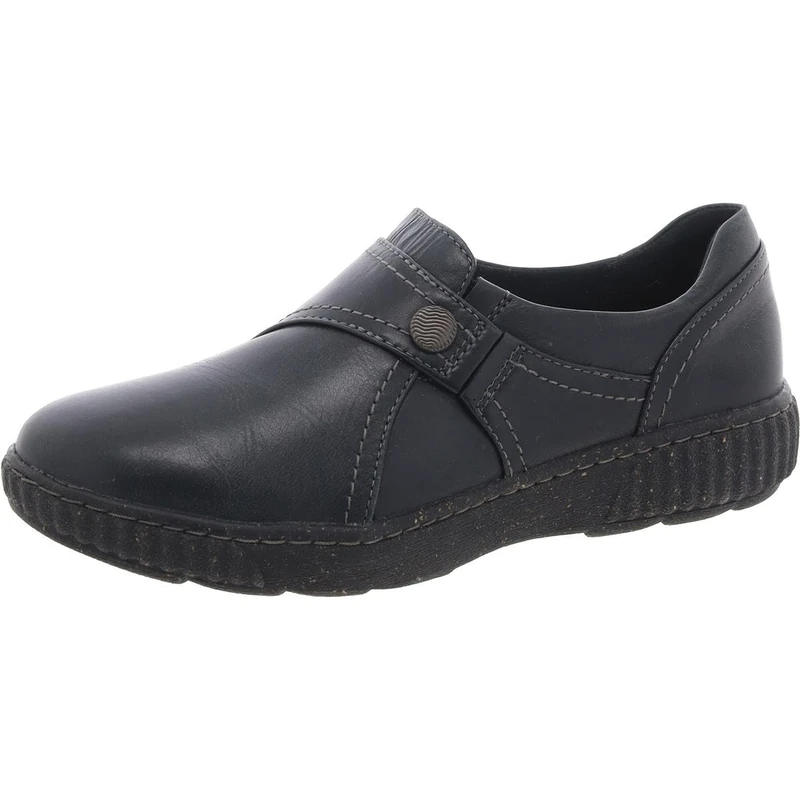 Clarks - Womens Caroline Pearl Shoes, Color Black Leather, Size: 6.5 UK Wide