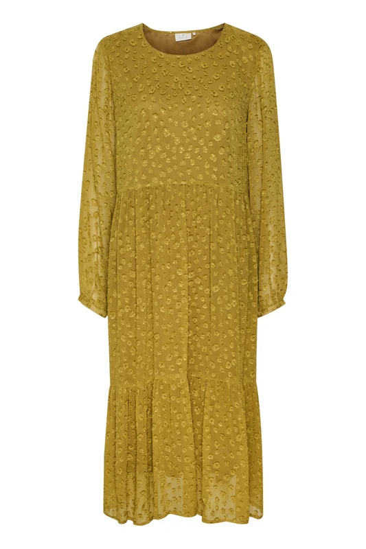 Kaffe Women's Women's Dress Long Sleeve Below The Knee Casual Dress, Cumin, 40