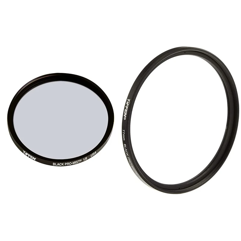 Tiffen 82bpm18 82mm Black Pro Mist 1/8 Filter & 77BPM18 7mm Black Pro Mist 1/8 Filter