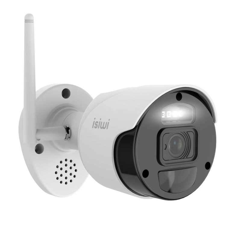 Isiwi IP Cam 2MP 1080P IP66 Full HD WiFi Wireless Indoor/Outdoor, Motion Detection, PIR Deterrence Light, Siren, Two-Way Audio Night Vision for NVR Kit Connect S2 S4 Air