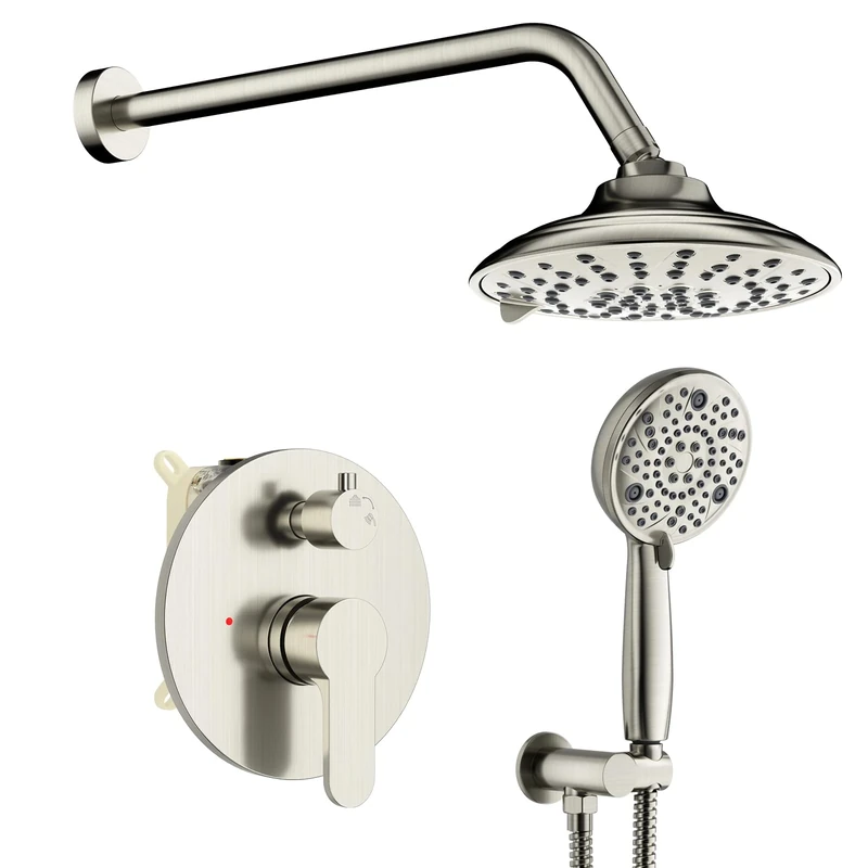 EMBATHER 8 INCH Shower System, Brushed Nickel