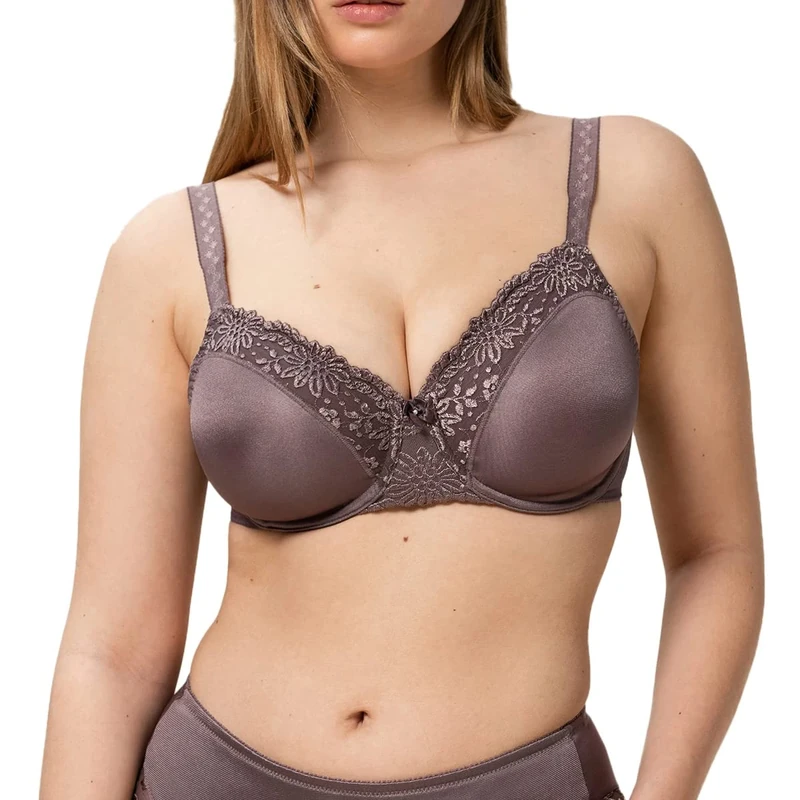 Triumph Women's Ladyform Soft W X Minimizer Bra, Mystic Plum, 34C