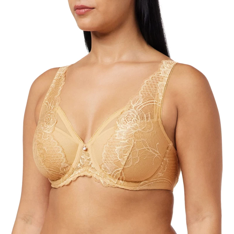 Triumph Wild Peony Florale Wp, Bra Women's, Golden Earth, 40C