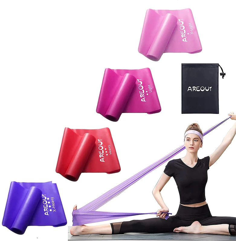 Rehabilitation and home training, set of resistance tapes-physical therapy, pilates training band, latex free rubber band - Image 1