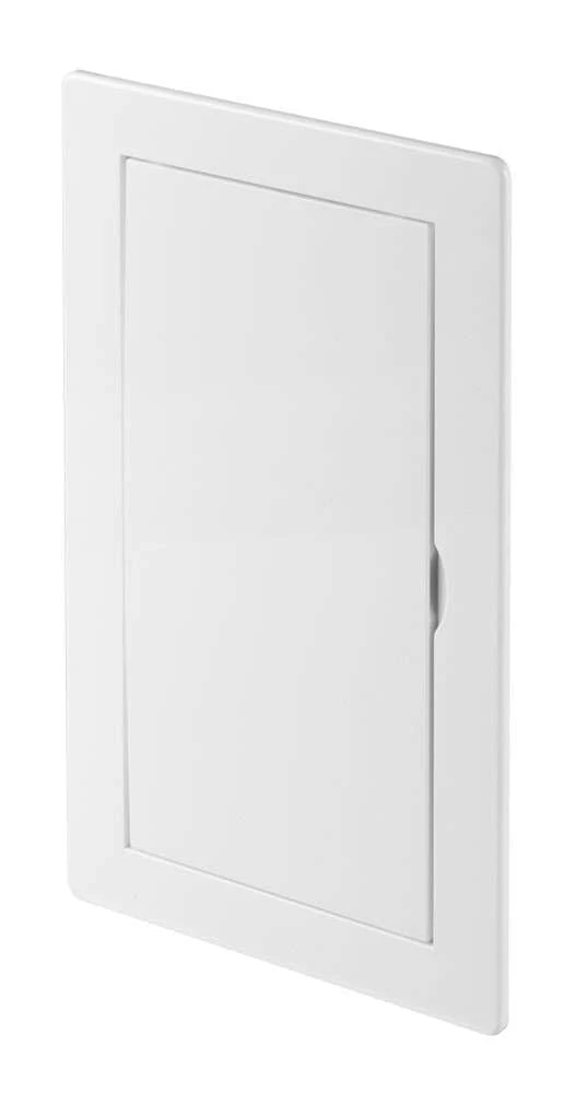 Awenta 100 x 200 mm Plastic Access Panel Door - White Opening Flap Cover Plate - Inspection Hatch - Door Latch - Concealed Hinge - Removable Door - Paintable Smooth Surface (4 x 8 Inches)