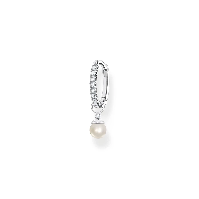 THOMAS SABO Single hoop earring with pearl pendant silver 925 Sterling Silver