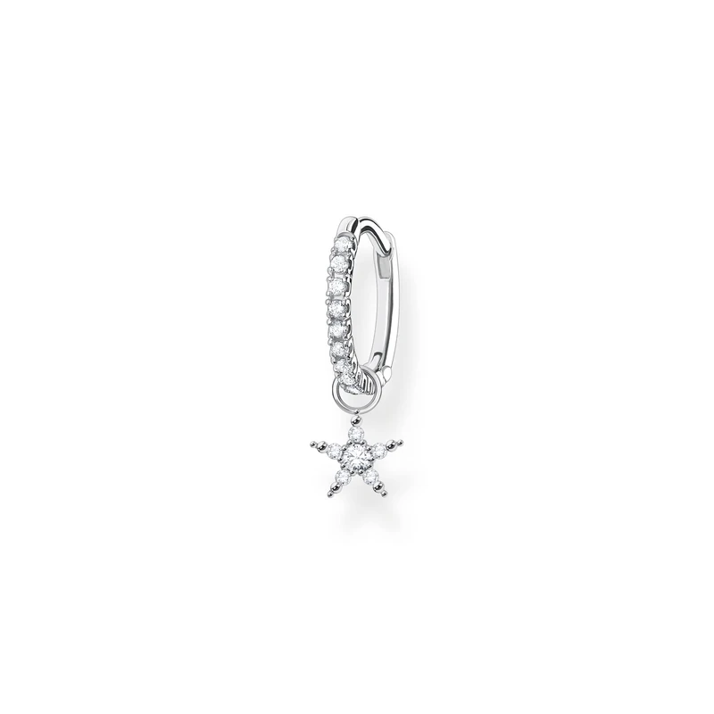 THOMAS SABO Single hoop earring with star pendant silver 925 Sterling Silver