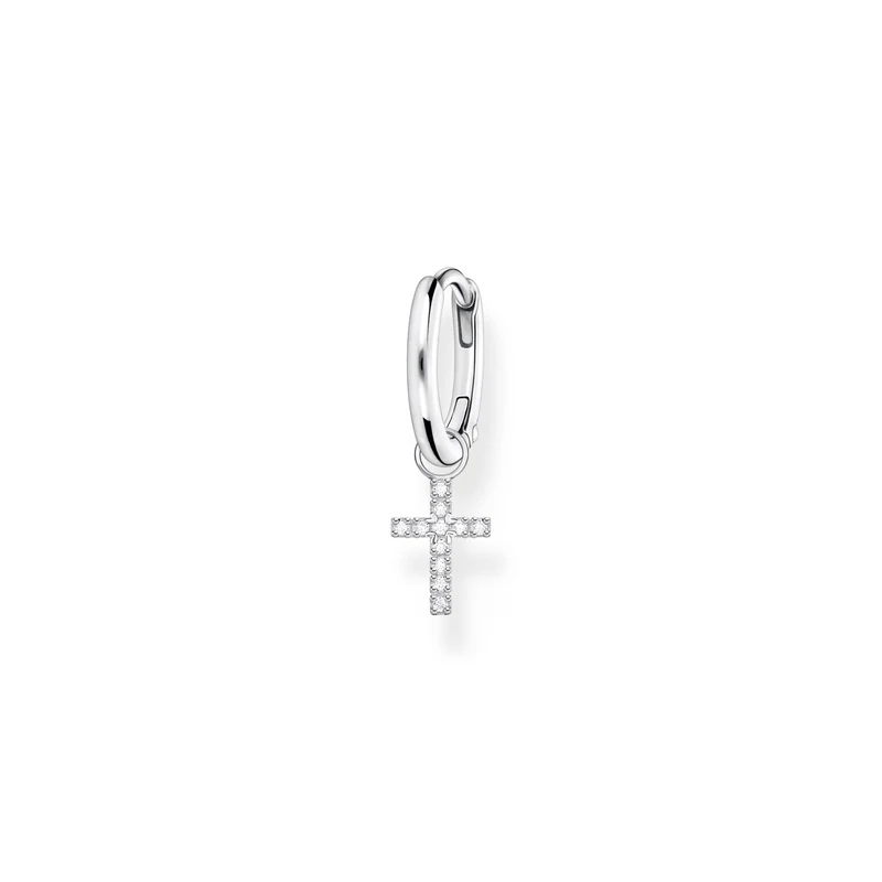 THOMAS SABO Single hoop earring with cross prendant silver 925 Sterling Silver
