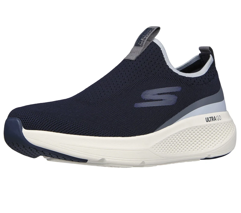 Skechers Men's GOrun Elevate Atletisk Slip-On Träning Löpning Sko Trainers Med Cushioning Trainers, Navy Grey, 9.5 UK