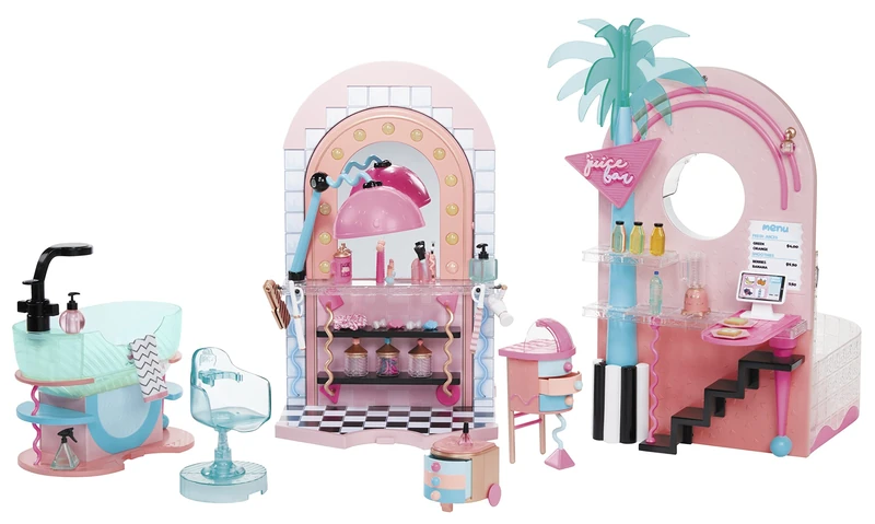 L.O.L. Surprise Shine On Salon & Spa with 65+ Surprises - Features Water & Light Functions - Includes a Working Waterfall, Light-Up Mirror, and Full 360° Play - Great Gift for Kids Ages 4+