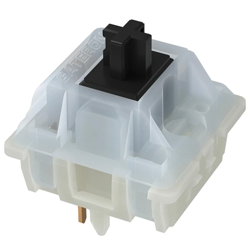 kutethy Gateron Switches Milky Black Mechanical Keyboard Yellow 5pins for All MX Mechanical Keyboard(72 Pcs, Black)