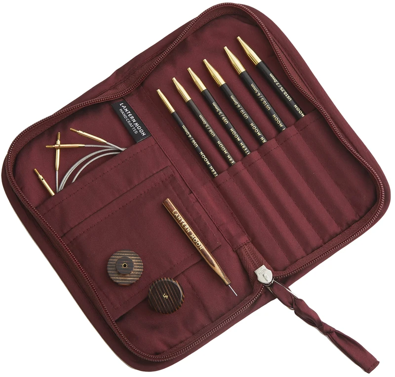 Lantern Moon - Lantern Moon Bequest Tunisian Ebony Wood Durable Interchangeable Crochet Hooks Set - 1 Set